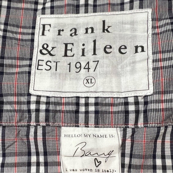 $238 Frank and Eileen Barry Plaid Button Down Runs Small!! - Picture 3 of 5
